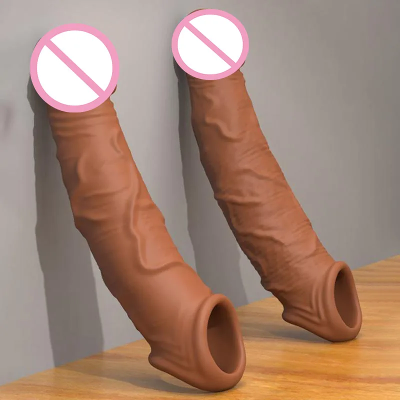 Zdjęcie produktu z kategorii nakładek na penisa - Reusable Penis Sleeve Bigger Male
