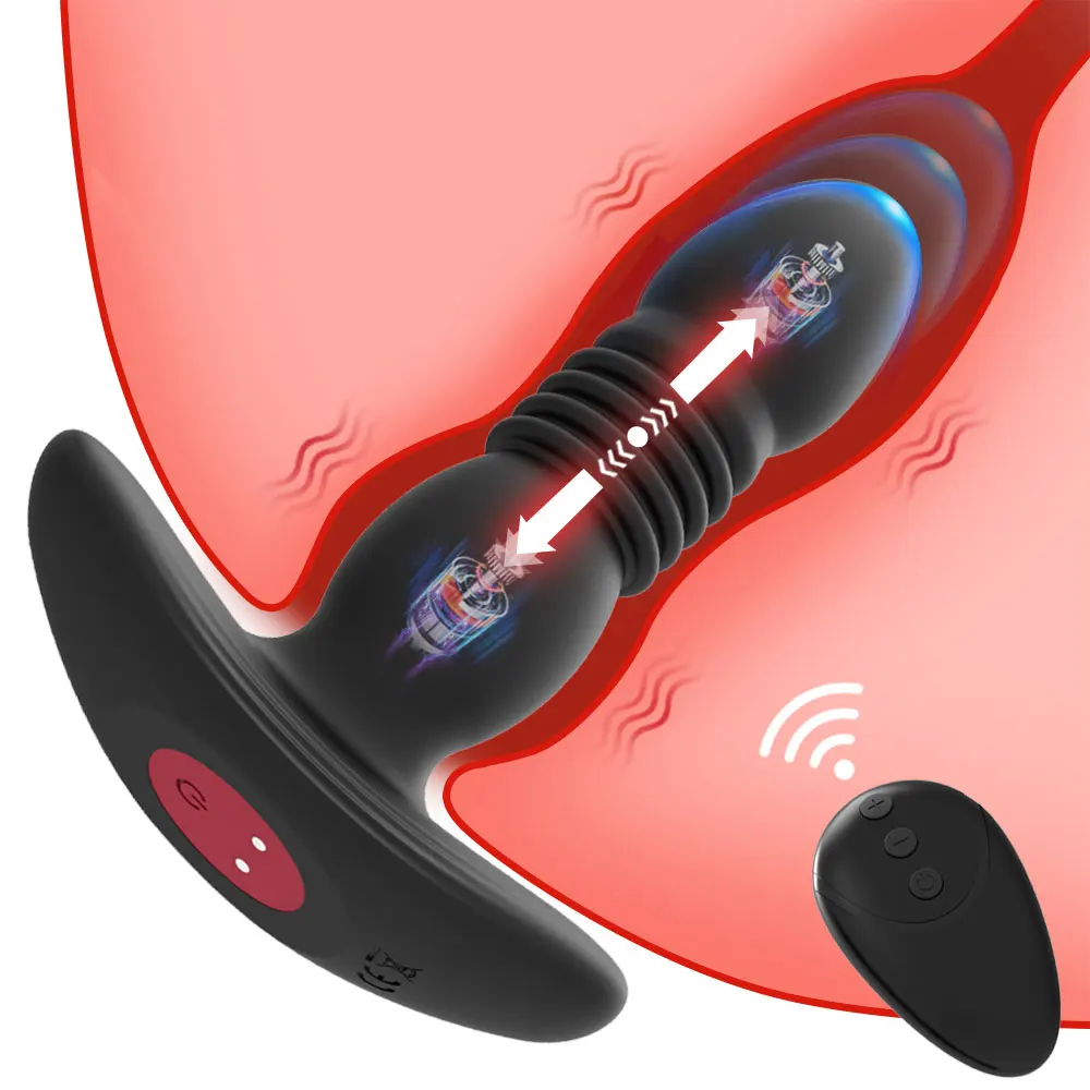 Zdjęcie produktu z kategorii wibratorów pchających - Telescopic Vibrating Butt Plug Wireless