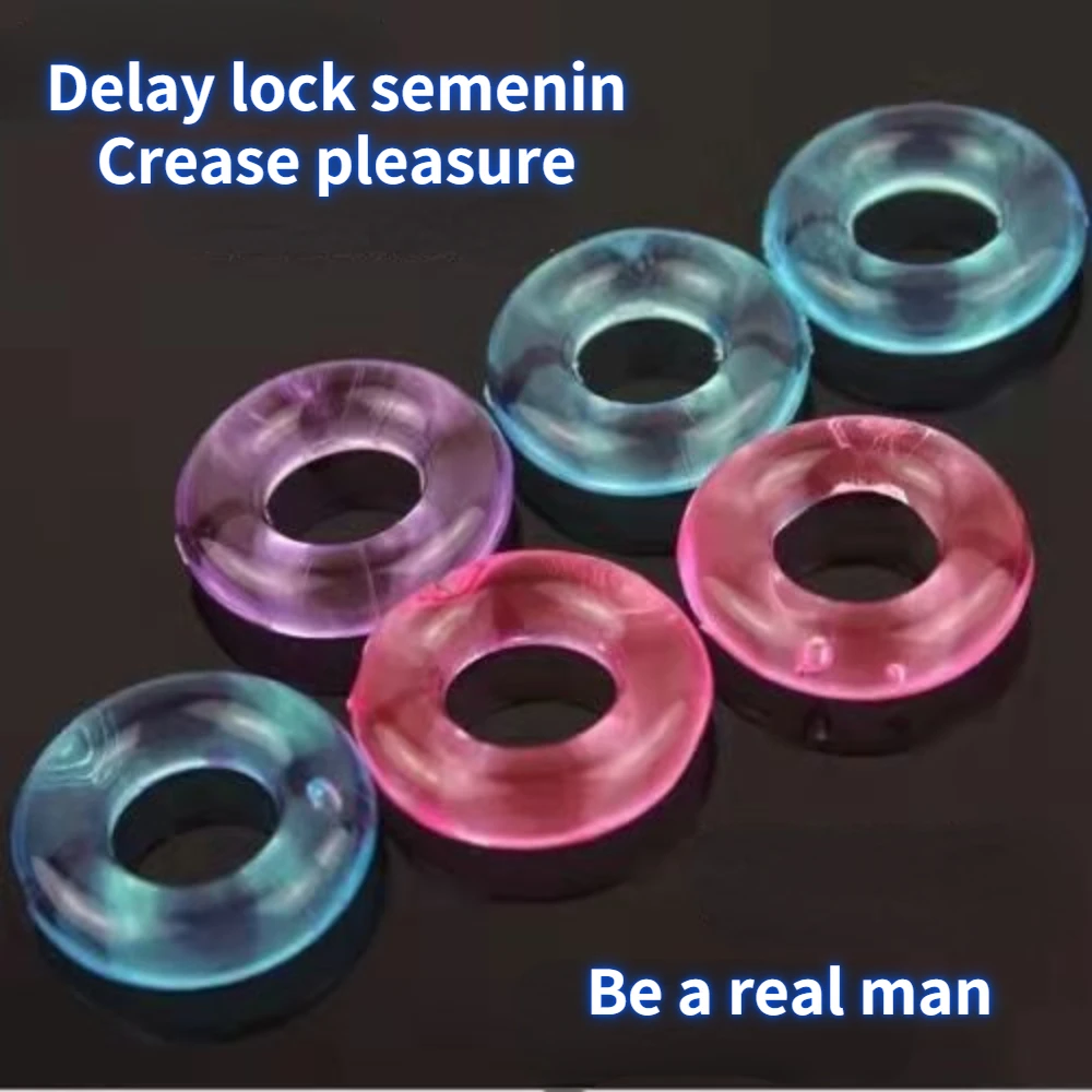 Zdjęcie produktu z kategorii pierścienie erekcyjne - 1/5pcs Silicone Durable Penis Ring