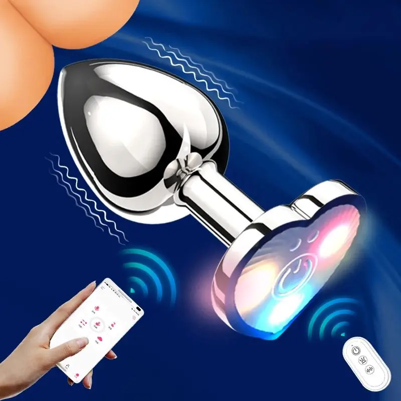 Zdjęcie produktu z kategorii korków analnych - Vibrating Luminous Anal Plug Butt