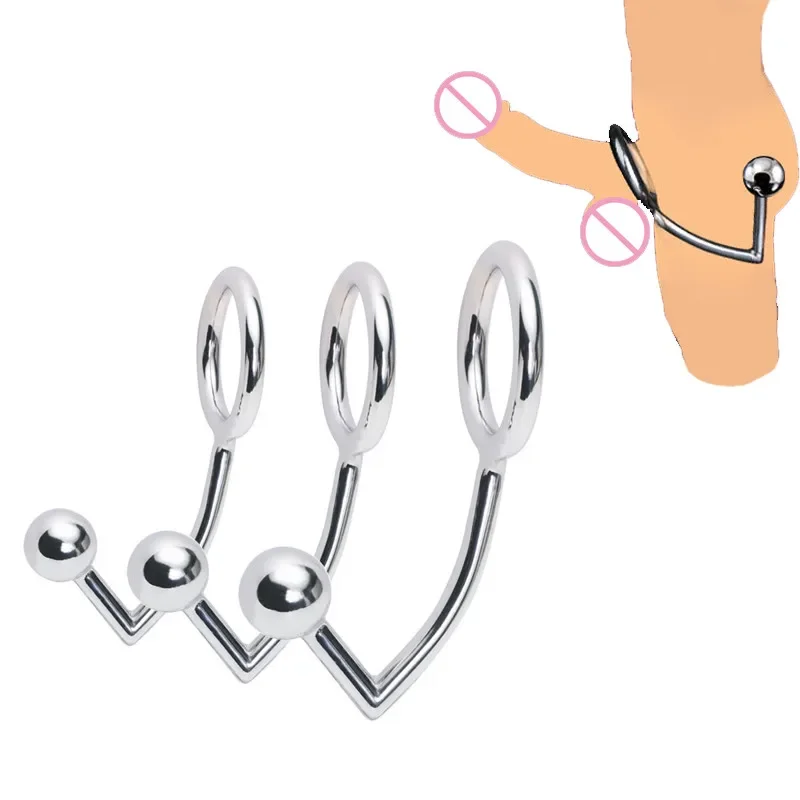 Zdjęcie produktu z kategorii pierścienie erekcyjne - Stainless Steel Metal Penis Hook