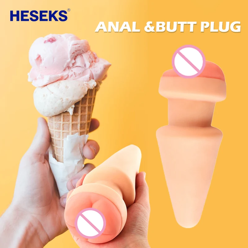 Zdjęcie produktu z kategorii korków analnych - HESEKS Ice-cream Anal Plug Hollow