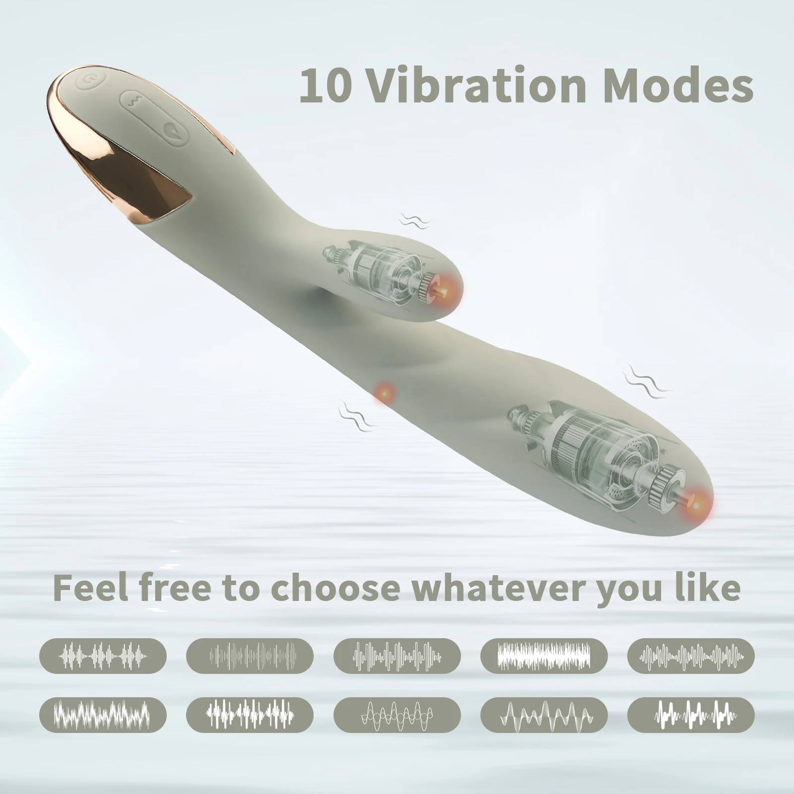 Zdjęcie produktu z kategorii wibratorów króliczków - Wosilicone Clitoral Vagina Stimulation Vibrator