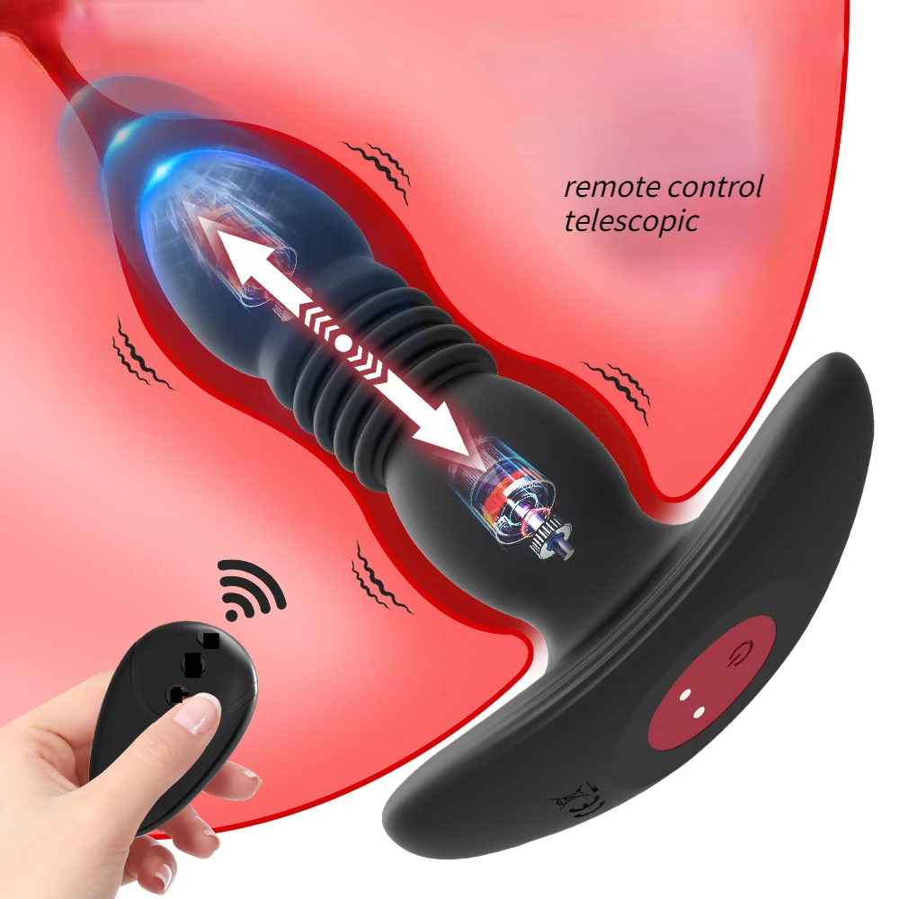 Zdjęcie produktu z kategorii korków analnych - Telescopic Vibrating Butt Plug Anal