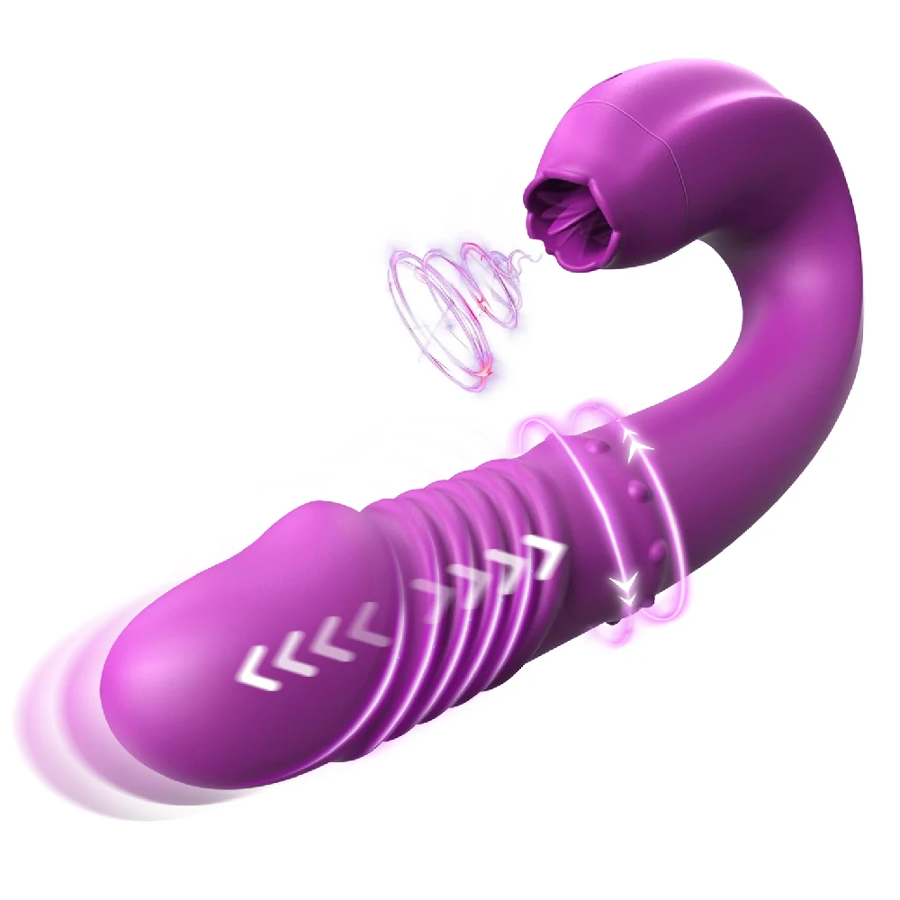 Zdjęcie produktu z kategorii wibratorów pchających - Thrusting Dildo Vibrator for Women