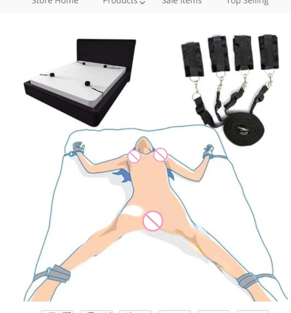 Zdjęcie produktu z kategorii gadżetów BDSM - BDSM Bed Strap Bondage Alternative