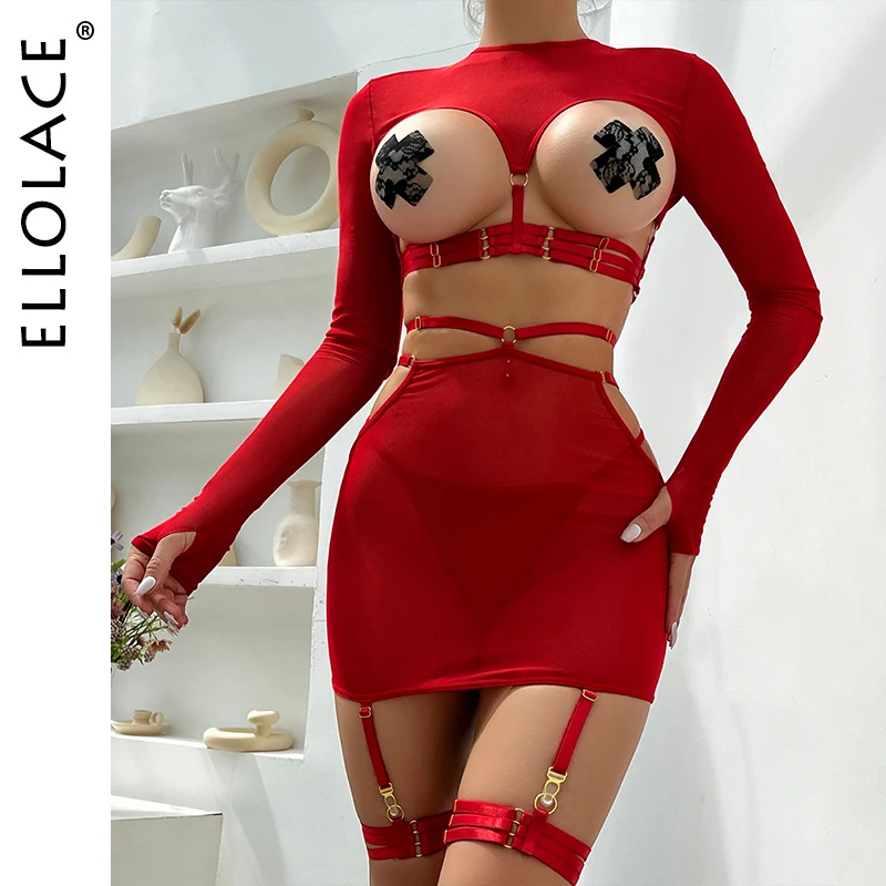 Zdjęcie produktu z kategorii bielizna erotyczna - Ellolace Hollow Lingerie Long Sleeve