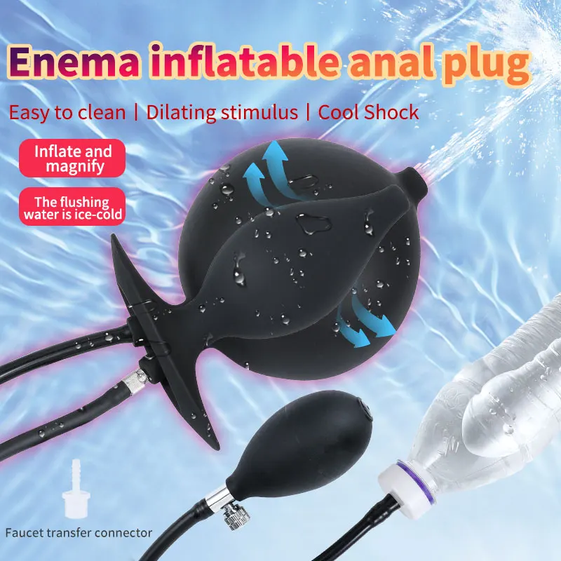Zdjęcie produktu z kategorii korków analnych - Enema Douche Inflatable Anal Pump
