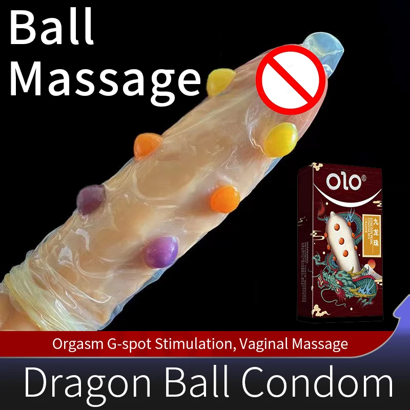 Zdjęcie produktu z kategorii nakładek na penisa - Dragon Ball Dotted Condoms For