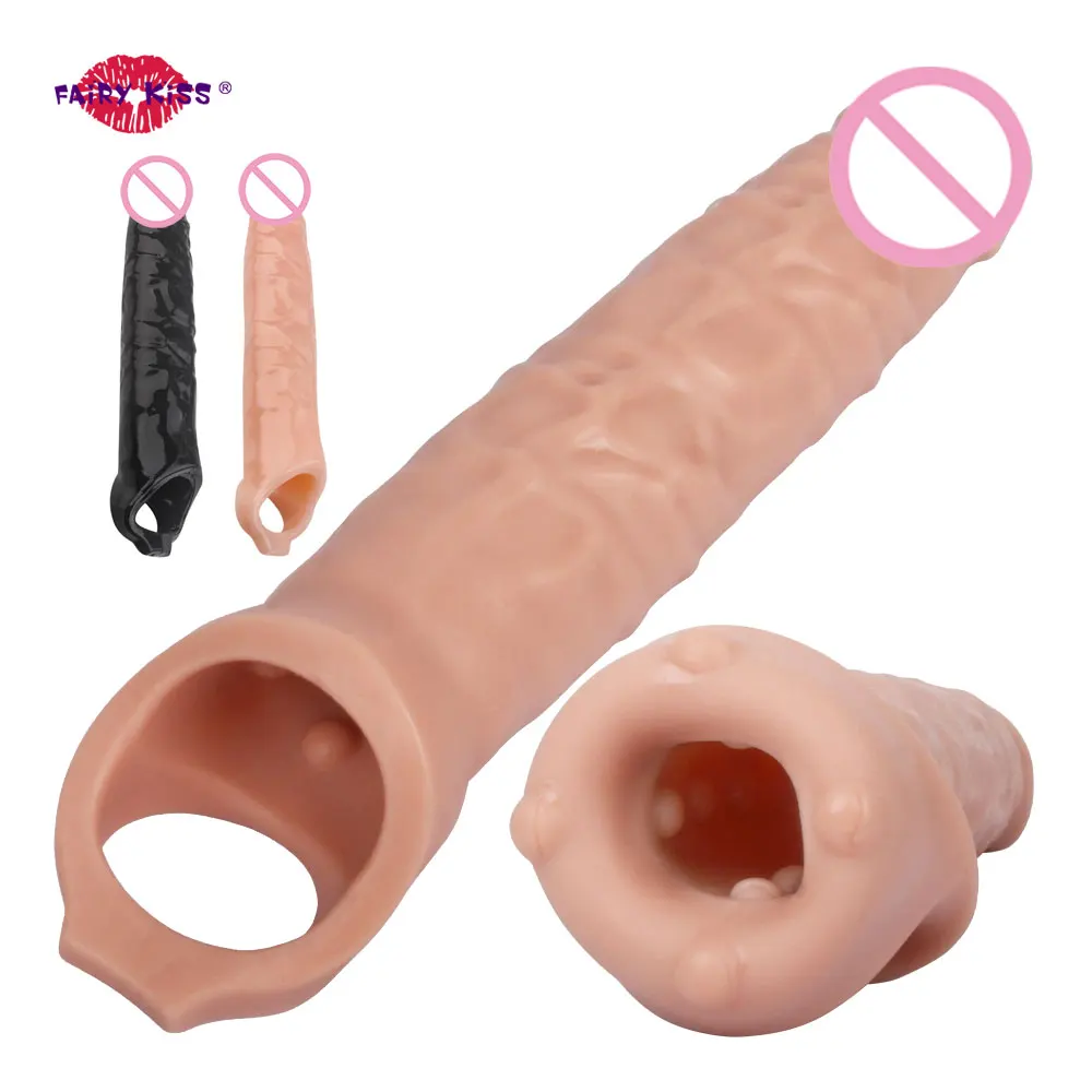 Zdjęcie produktu z kategorii nakładek na penisa - Super Huge Penis Extender Sleeve