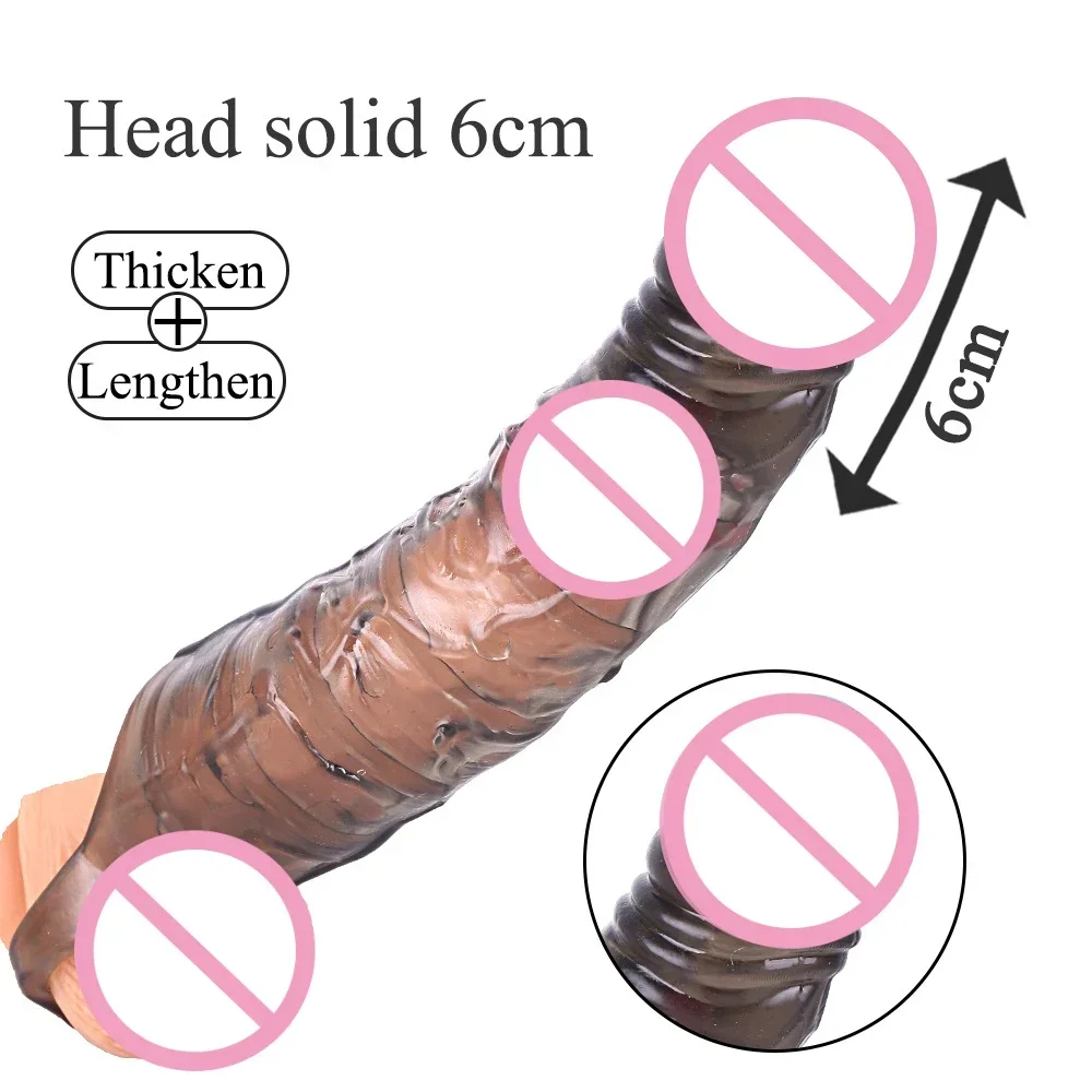 Zdjęcie produktu z kategorii pierścienie erekcyjne - Soft Realistic Penis Extension Cock